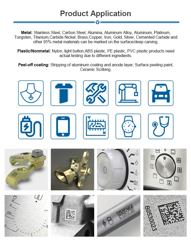 Fiber laser marking machine application case